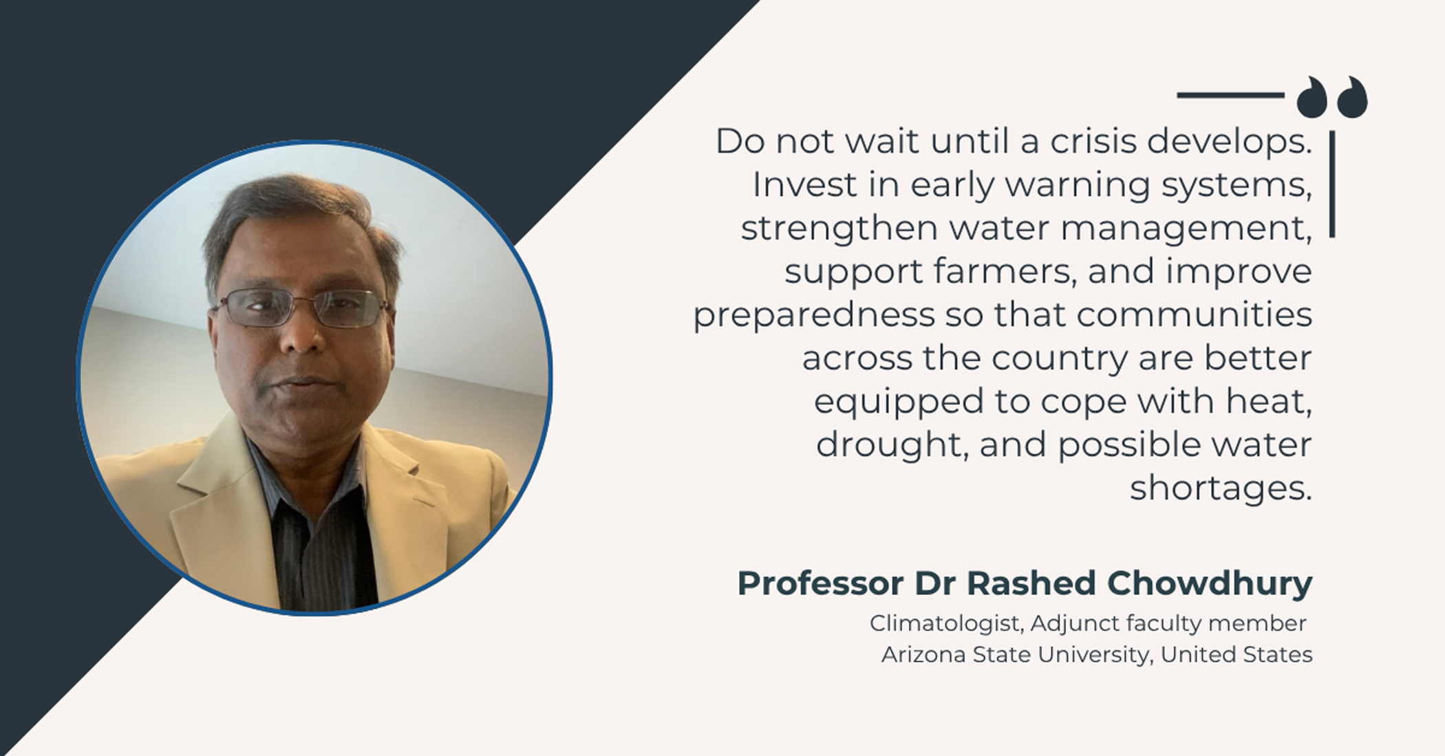 'Don't wait until El Niño risks become a real crisis'