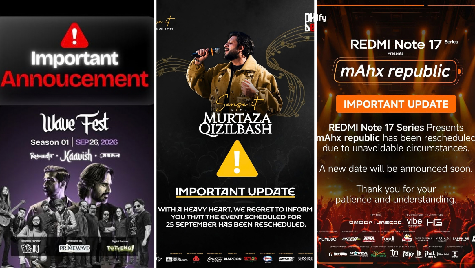 Murtaza Qizilbash, Kaavish among concerts ‘postponed’ again over approval issues