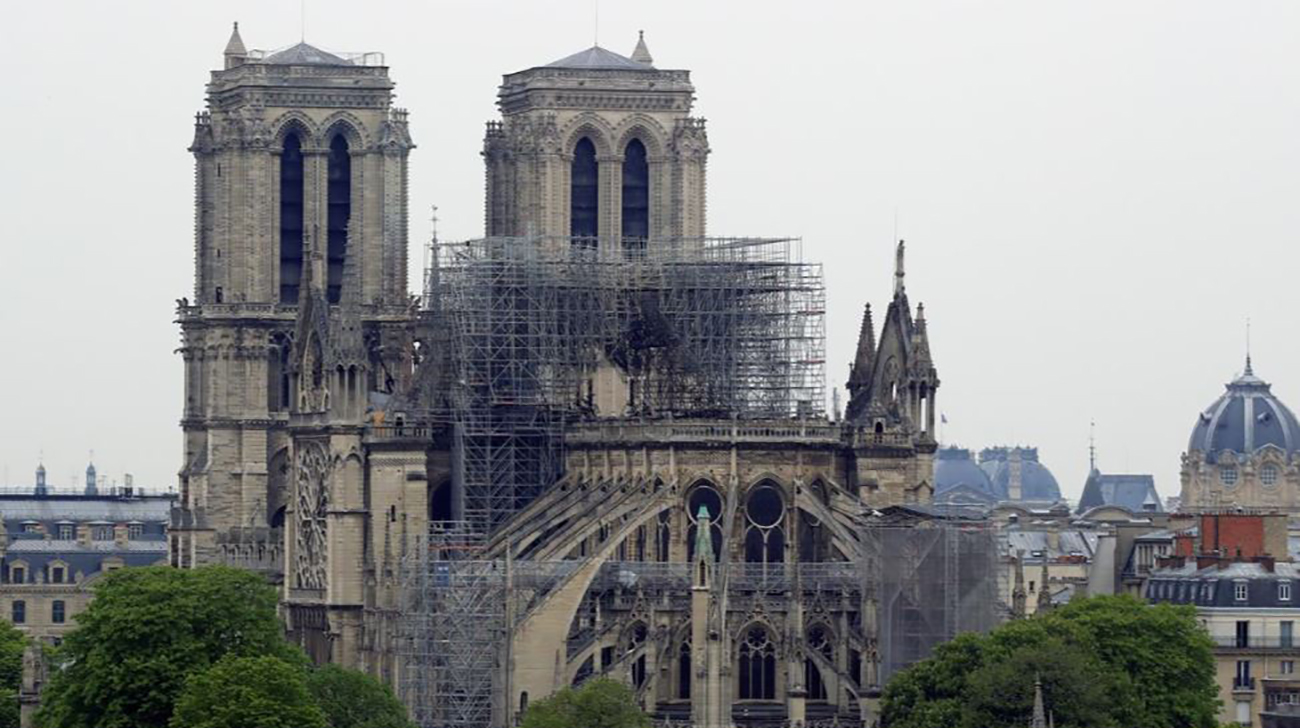 In the heart of Paris, a wounded Notre-Dame stirs emotions