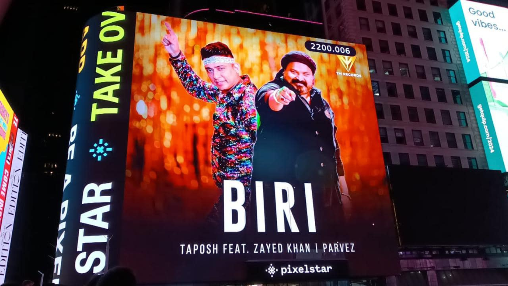 ‘Biri’ hits Times Square billboard