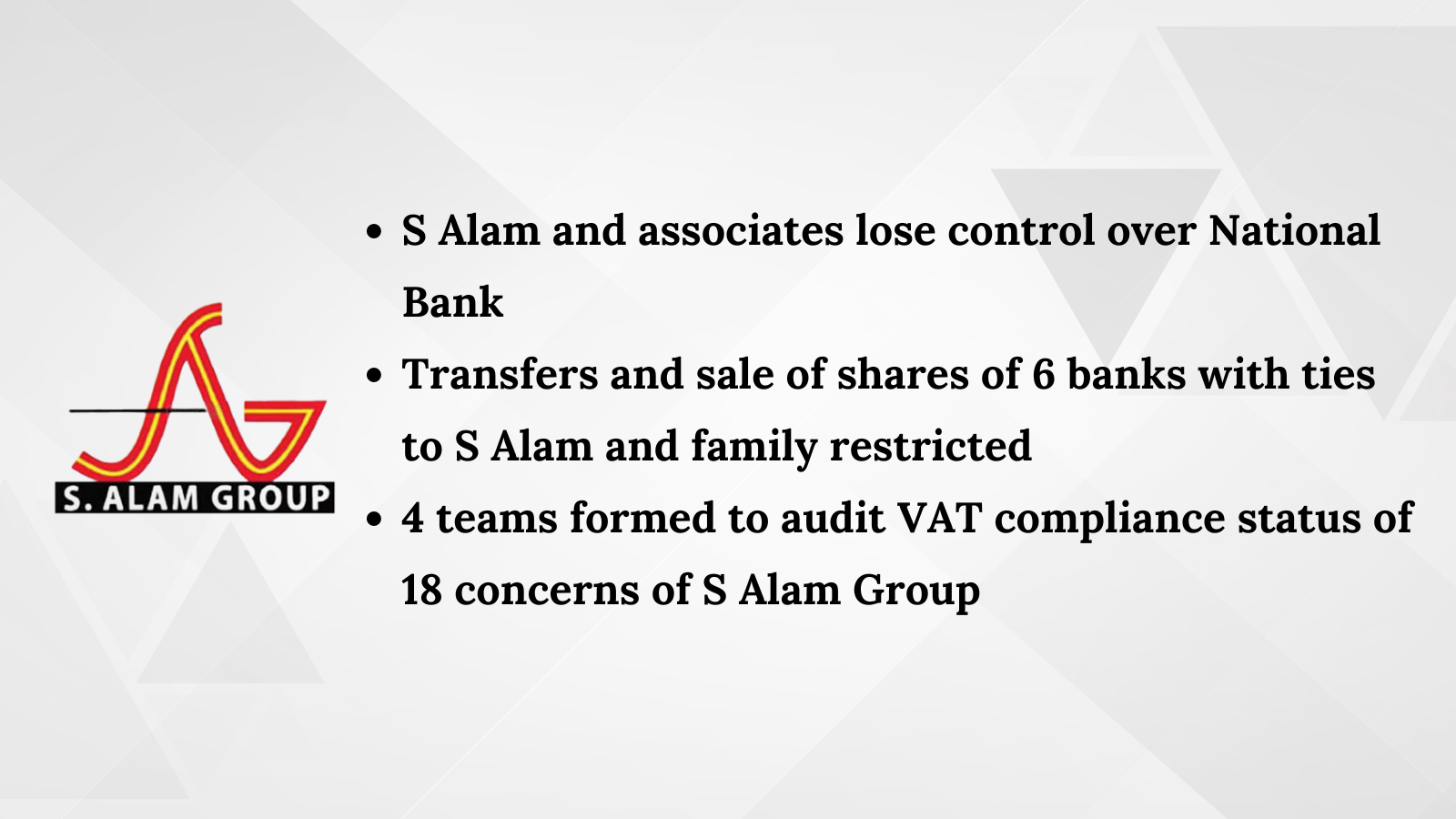 State agencies go tough on S Alam Group
