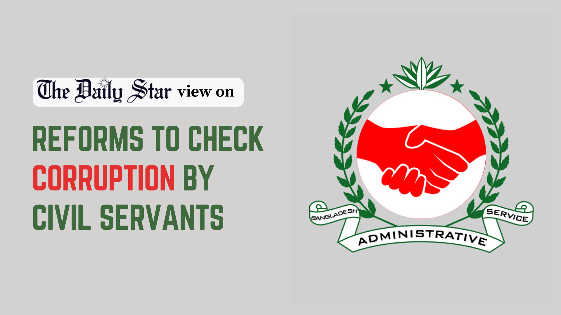 Ridding the administration of corruption is crucial 