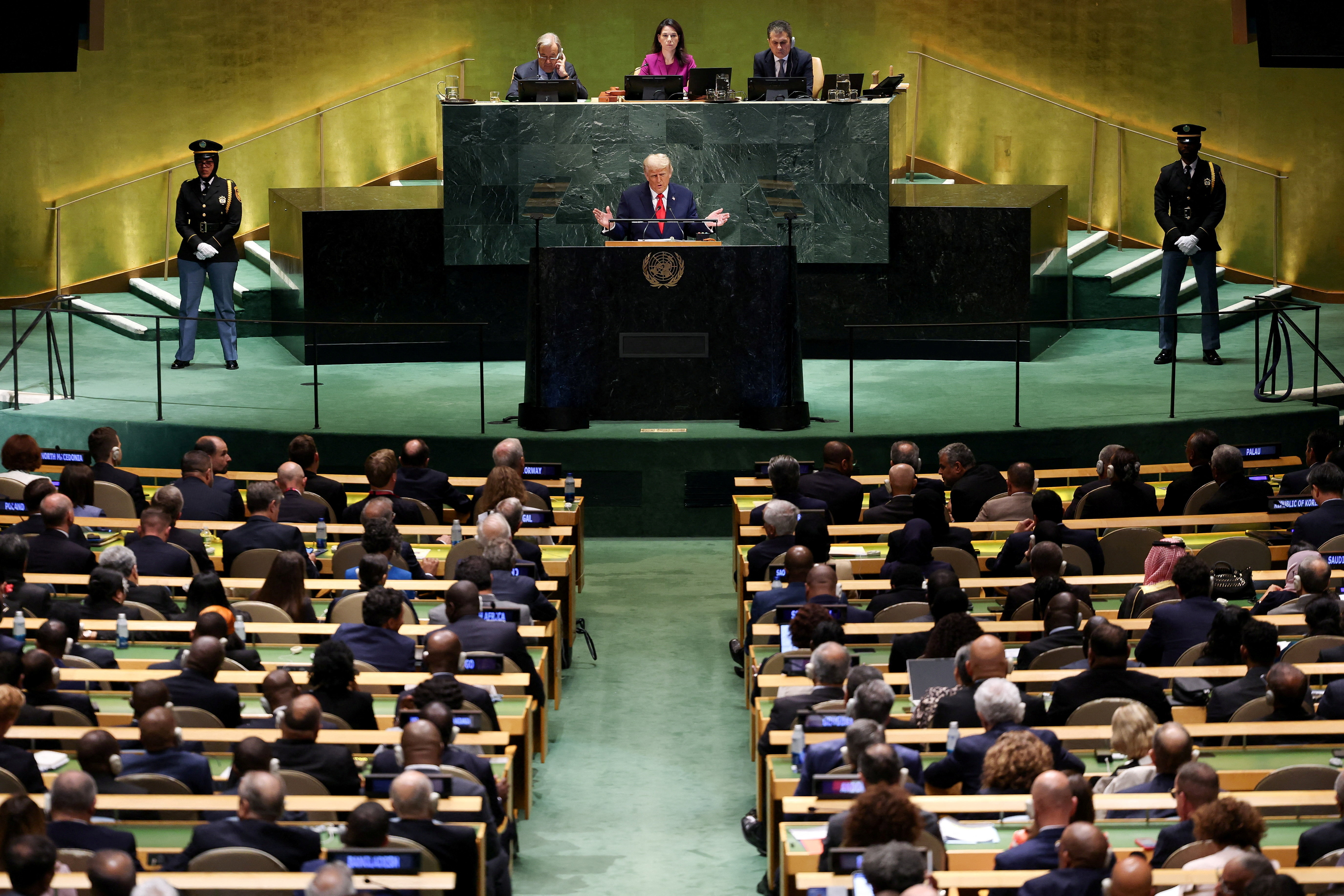 Trump tells world leaders their countries are 'going to hell' in combative UN speech