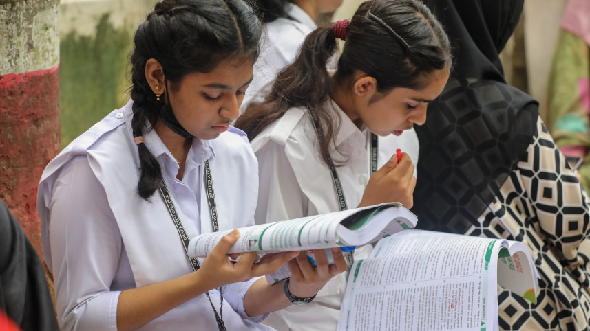 Two students studying
