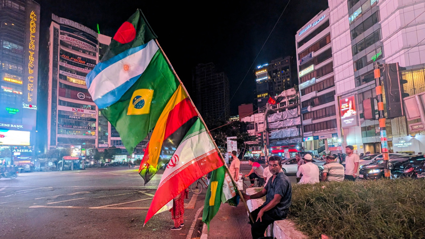 From selling chicken to selling flags: Dhaka’s World Cup flag vendors 