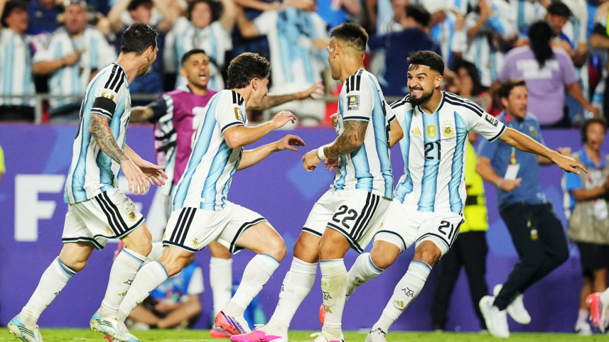 Argentina striker Julian Alvarez and Lautaro Martinez