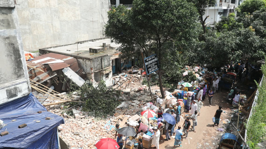 Equipment, including routers and other machinery, had been looted from the facility. Photo: Palash Khan