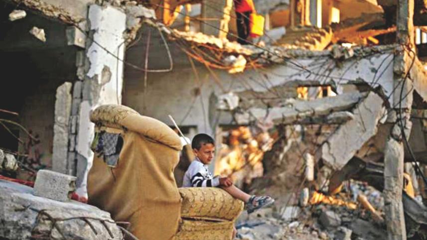 A Palestinian boy