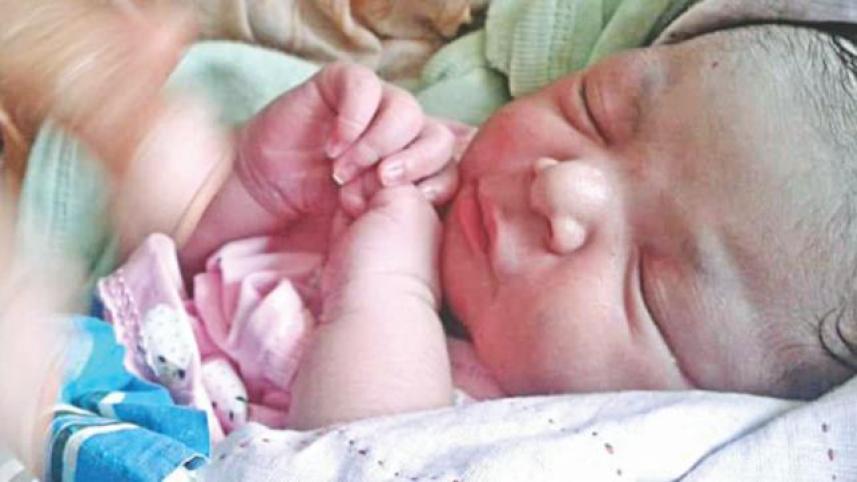Newborn rescued