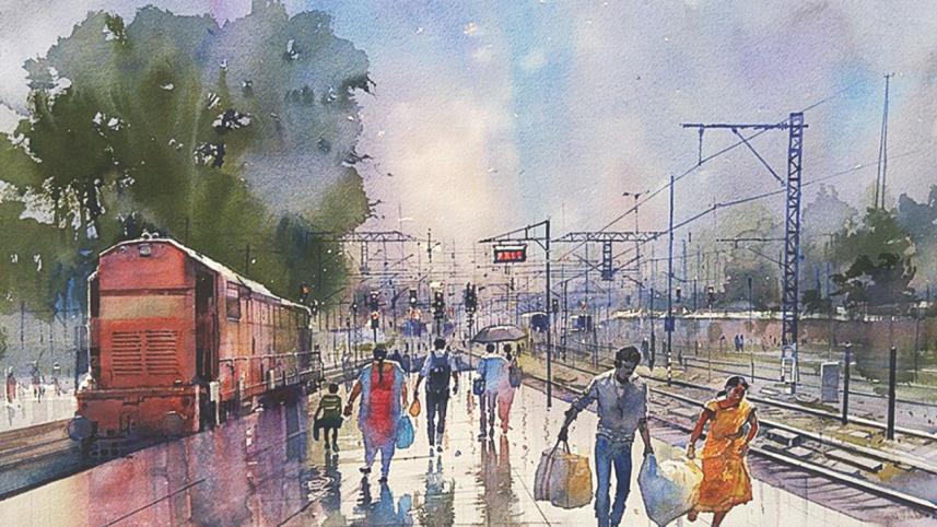 At the Train Station