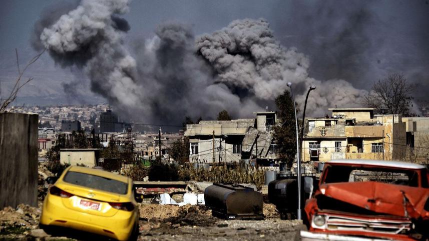 smoke plunmes rise