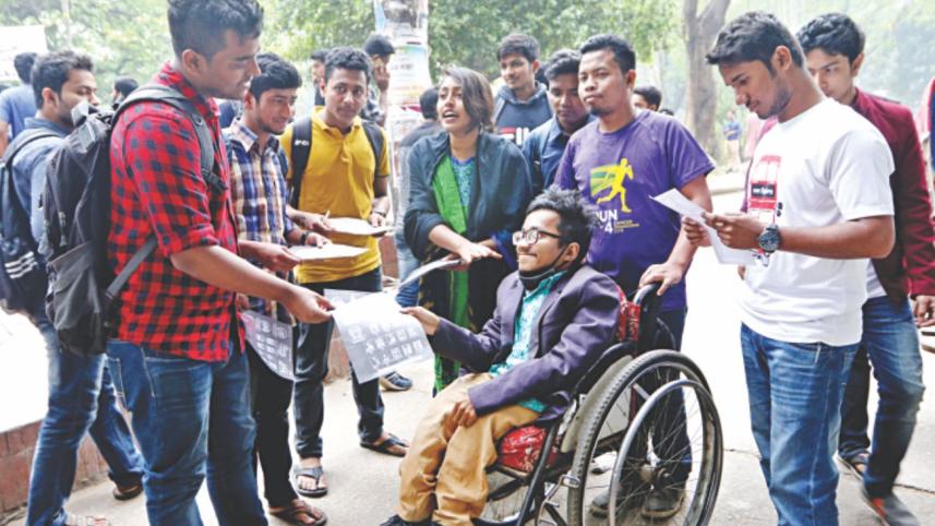  Four differently abled students in Ducsu race to fix the ills general students face