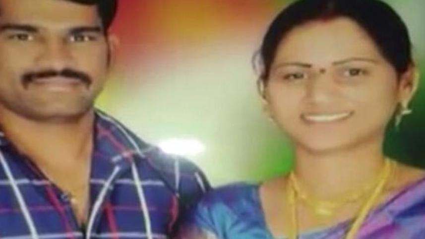 M Swati and her husband Sudhakar