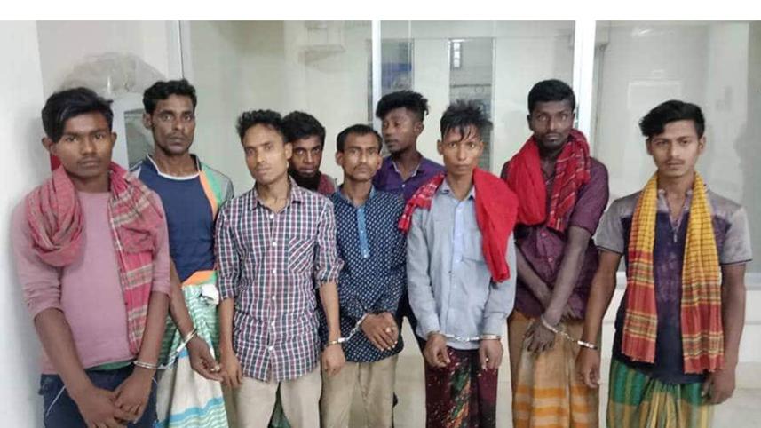 Nine persons arrested
