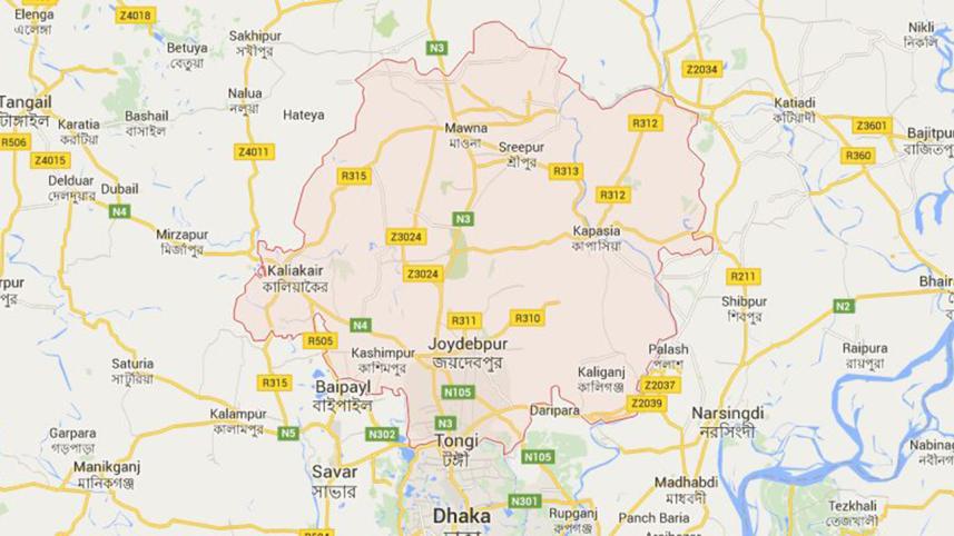 Map of Gazipur