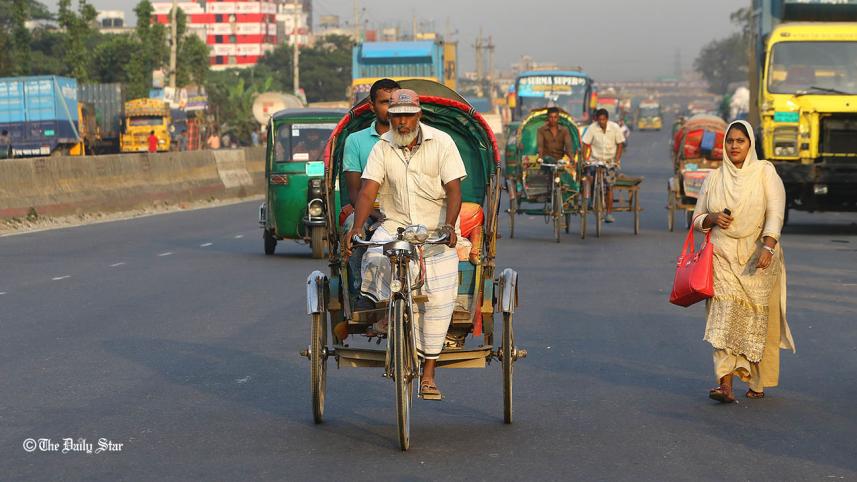 A battery-run rickshaw