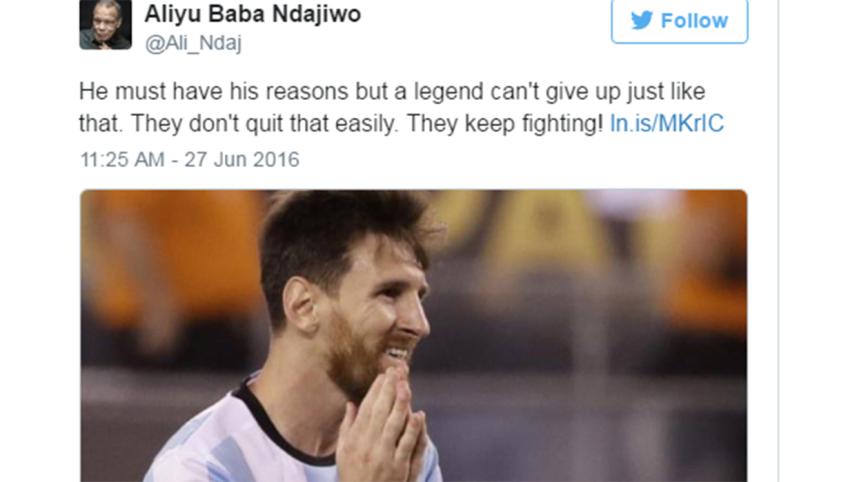 Messi retirement, public reaction