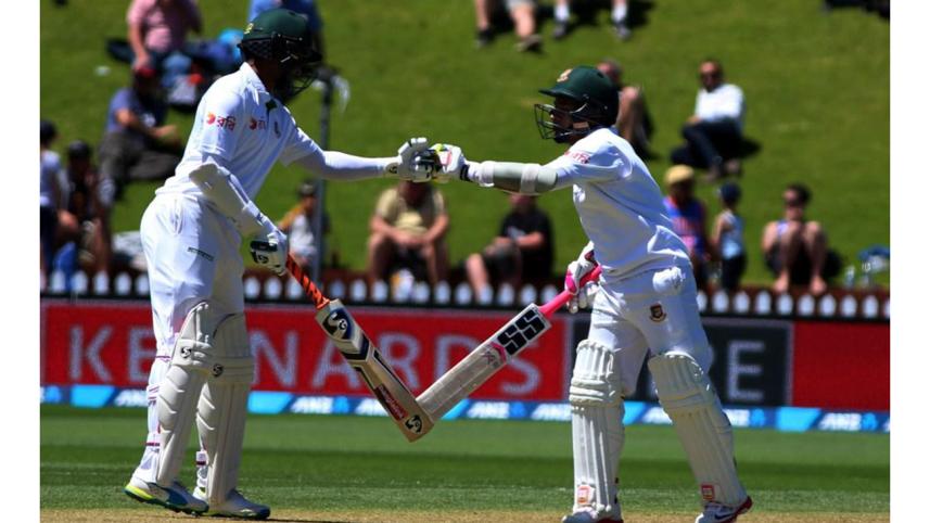 Bangladesh batsmen Shakib Al Hasan and Mushfiqur Rahim