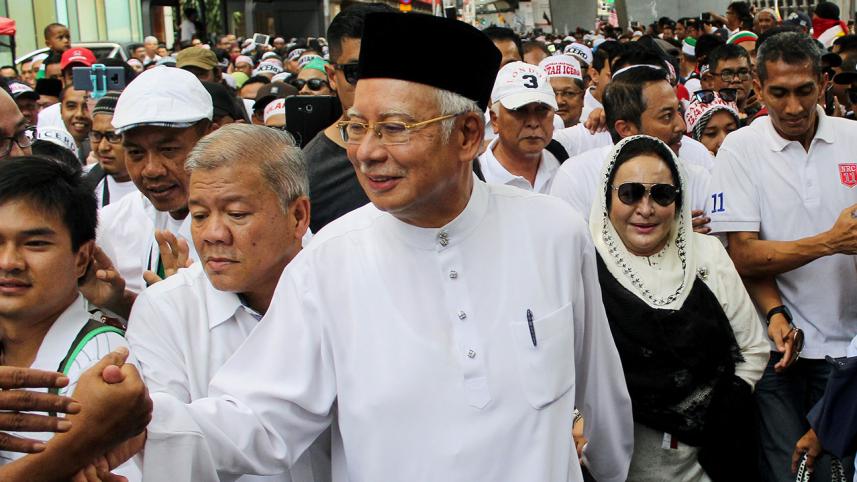 Former Malaysian Prime Minister Najib Razak and his wife Rosmah Mansor 
