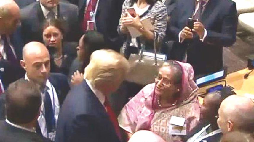 Donald Trump  and Sheikh Hasina