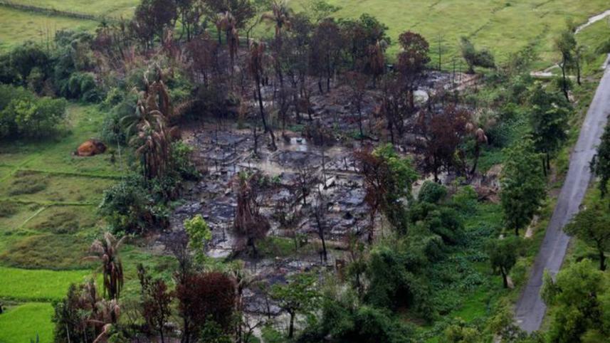  burned Rohingya village