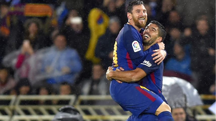 Lionel Messi and Luis Suarez