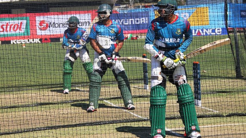 Bangladesh players train