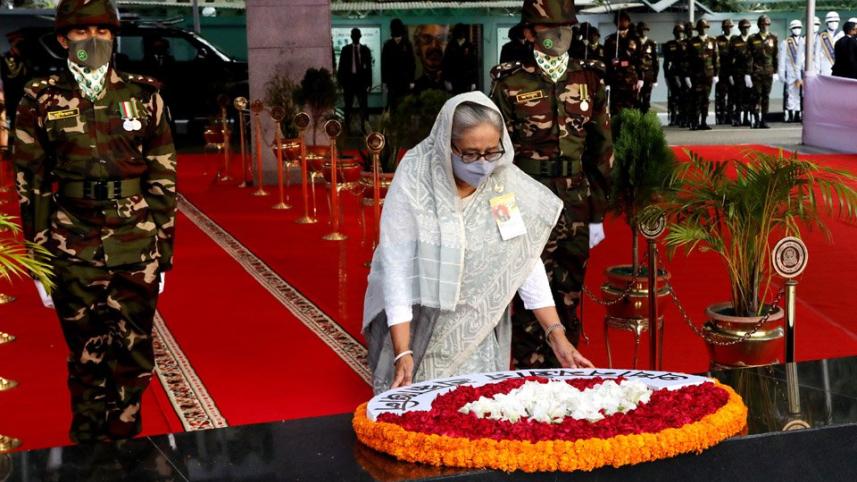 PM pays tribute to Bangabandhu