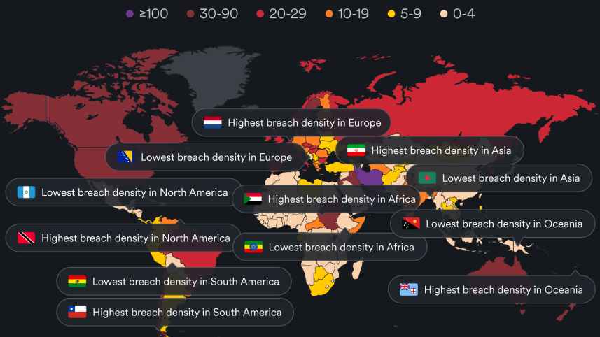 Data breach map