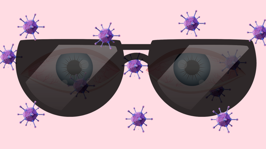 Conjunctivitis virus attacking the eyes