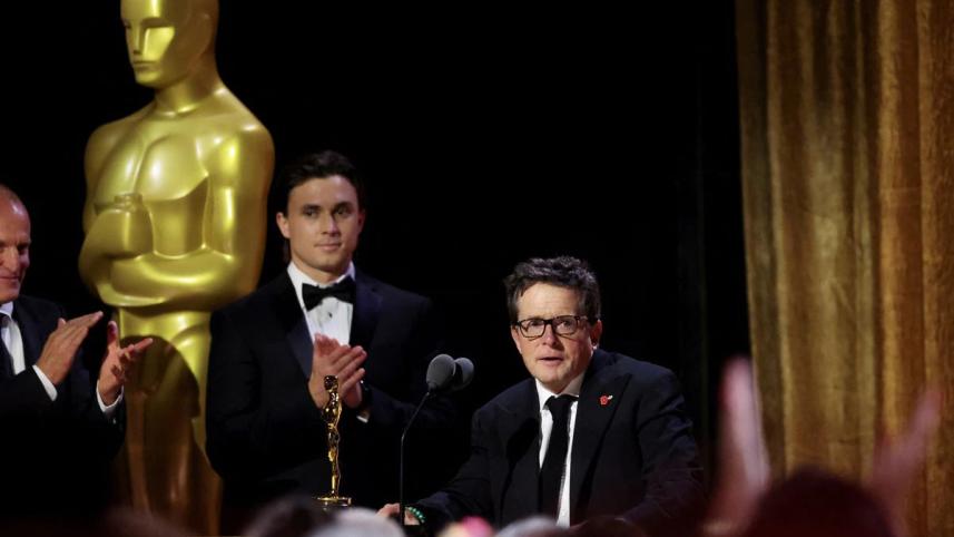 Back to the Future's Michael J Fox honoured with Oscar for Parkinson's advocacy