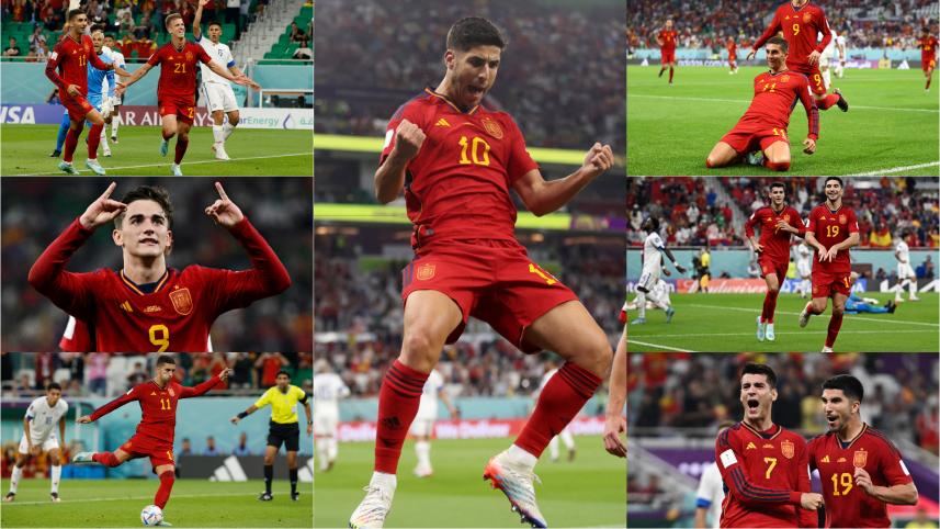 Spain 7 goal dise