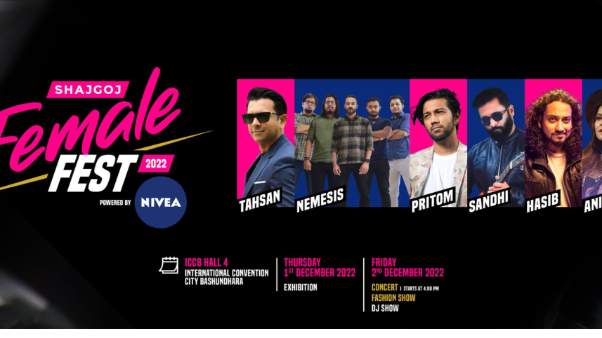 ‘Shajgoj Female Fest 2022’ featuring Tahsan, Pritom, Sandhi in their female concert 