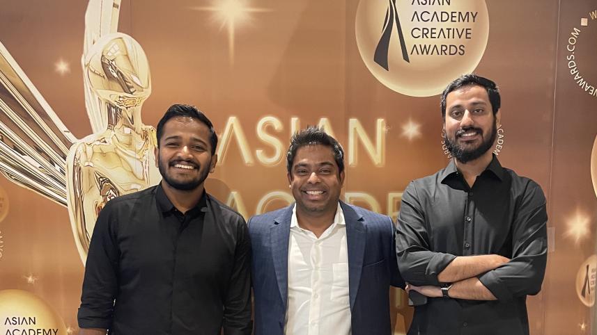 Redoan Rony of Chorki and Mohammad Touqir Islam at Asian Academy Creative Awards