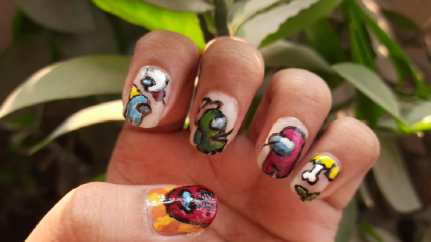 Among us nail art