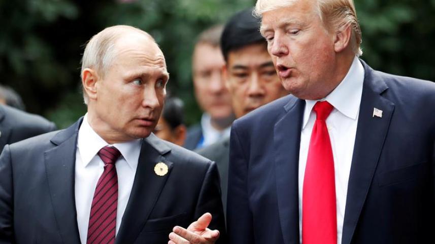 Trump and Putin in discussion