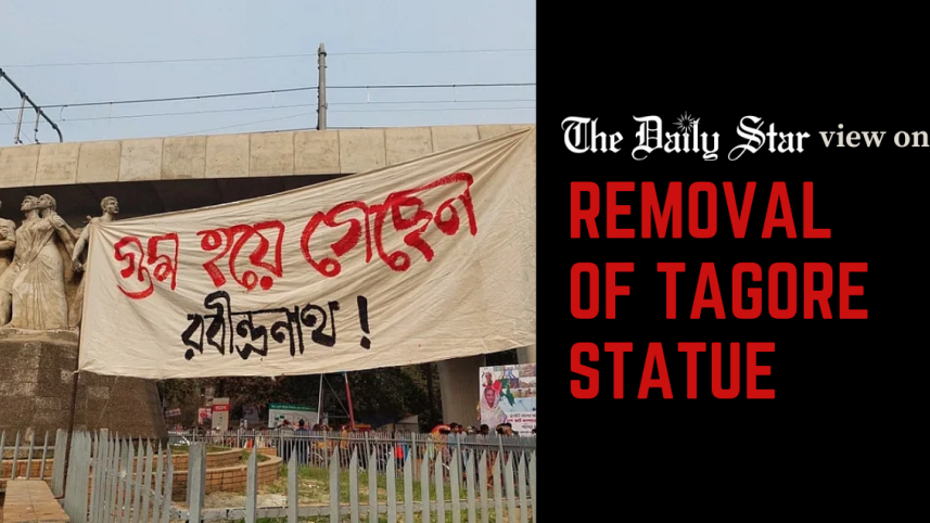 Tagore statue 'disappeared'?