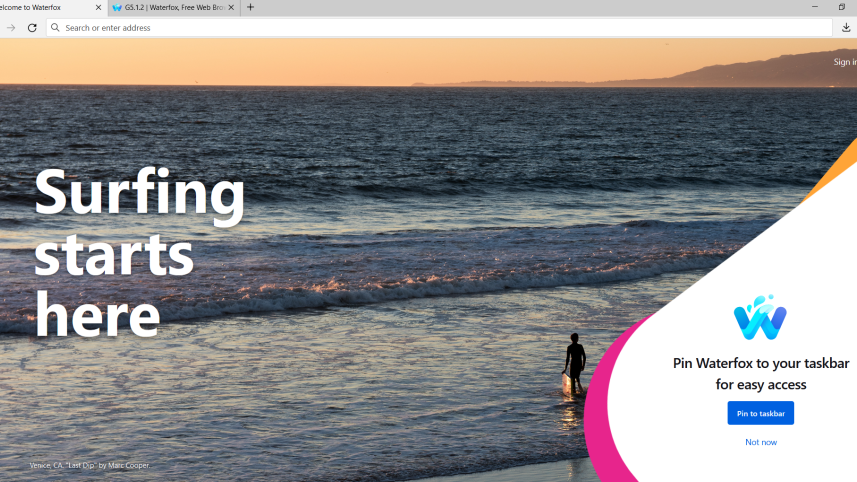 Waterfox browser