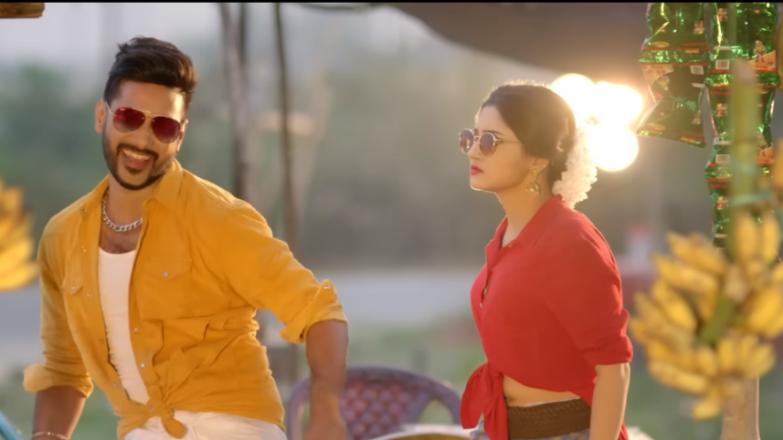 Shajal-Puja groove together in ‘Dhongi Chele’