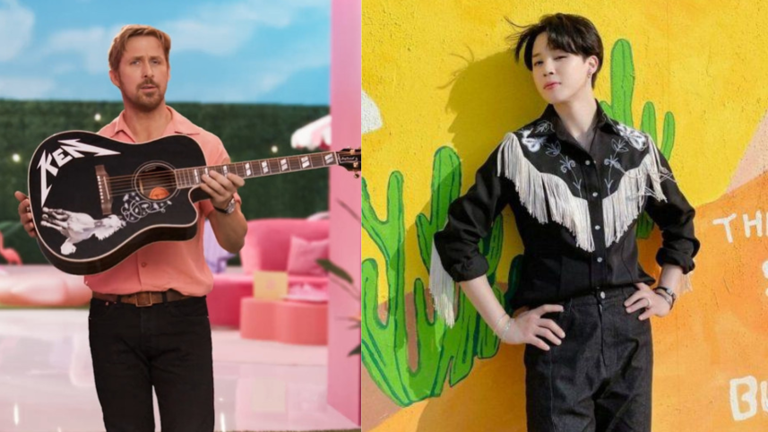 Ryan Gosling gifts BTS’ Jimin a guitar from ‘Barbie’ movie