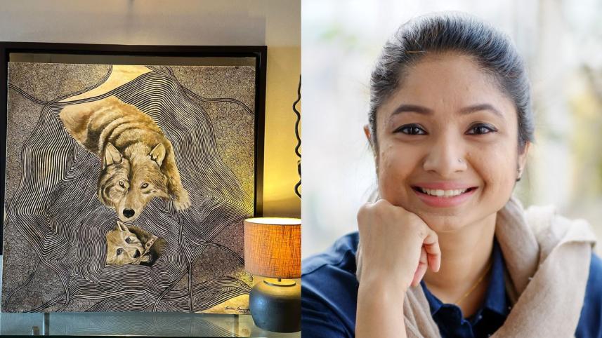 Bangladeshi artist’s painting going to the moon