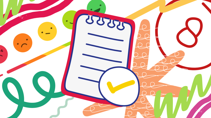 Colorful elements representing a variety of rating systems.  