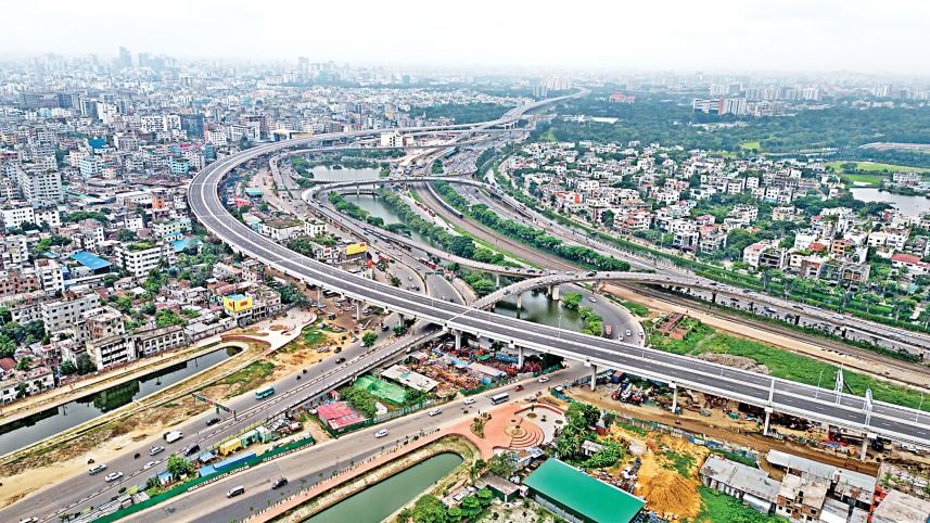 A major portion of the cement, steel and paint used in the construction of Dhaka Elevated Expressway was manufactured by 10 local companies.