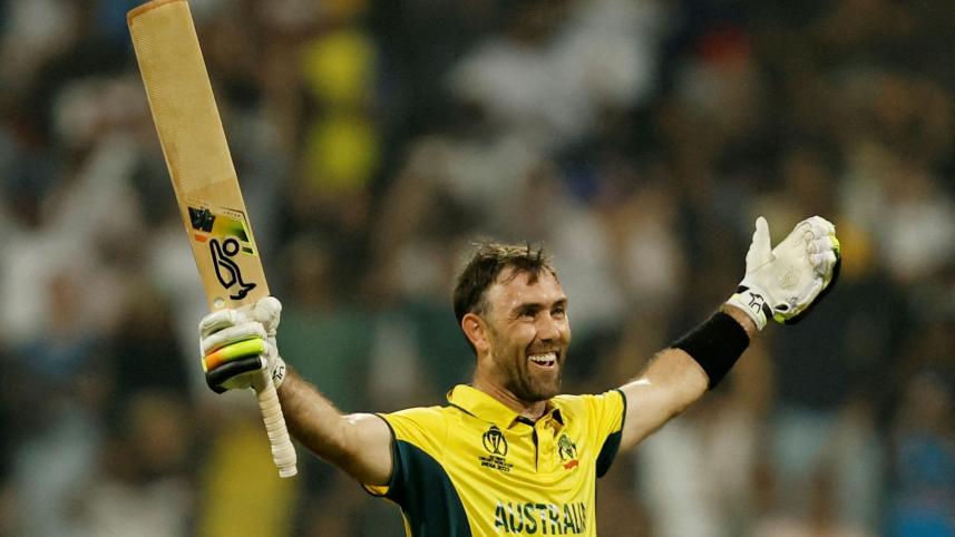 Maxwell's double century leads Australia to win over Afghanistan