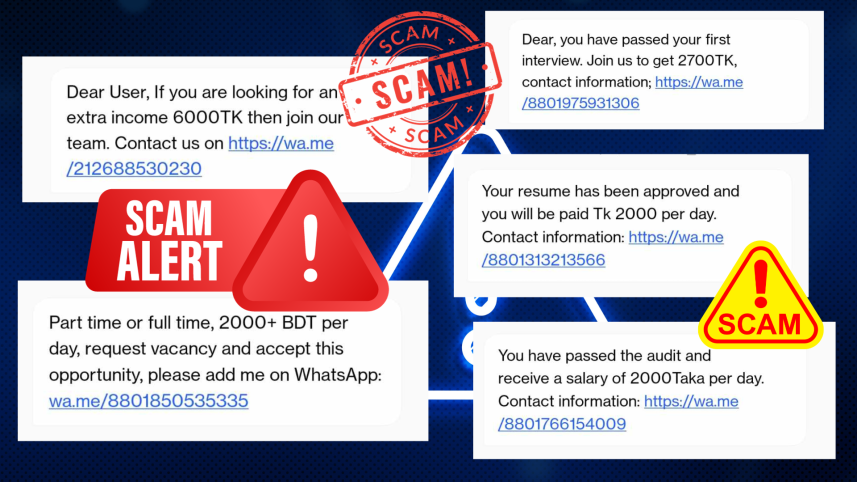 Job message scam