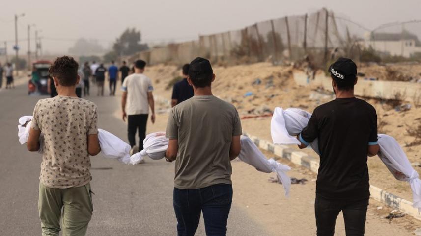 How can children and babies of Gaza be indiscriminately killed and be seen as 'human shields' to justify their murders? PHOTO: AFP