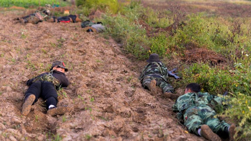 People's Liberation Army forces fight Myanmar junta army near Sagaing Region in Myanmar on November 23, 2023. FILE PHOTO: REUTERS
