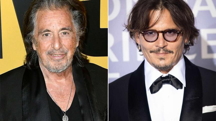 Johnny Depp directs Al Pacino in first-look photos from 'Modi'