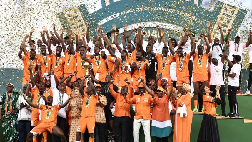 Ivory Coast players celebrate