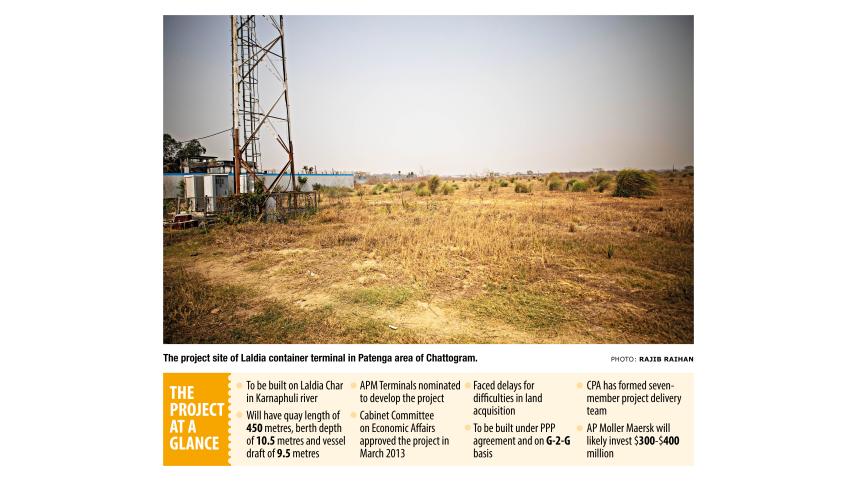 Laldia container terminal at Chattogram Port